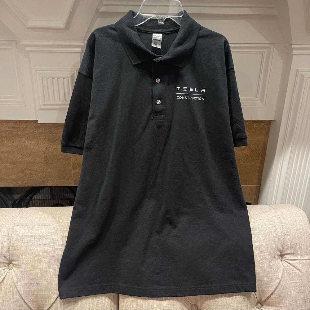 AX:  Tesla Construction Polo shirt Men’s Medium Black Polo Shirt